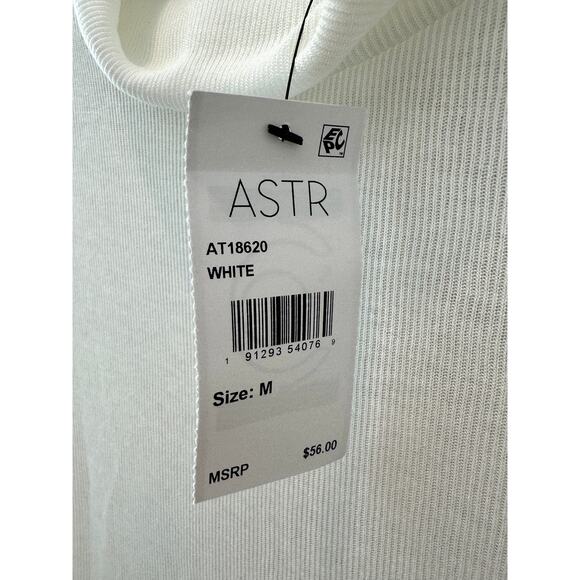 ASTR | White Ruffle Cuff Mock Neck Long Sleeve Top NWT | Size Medium - Picture 6 of 7